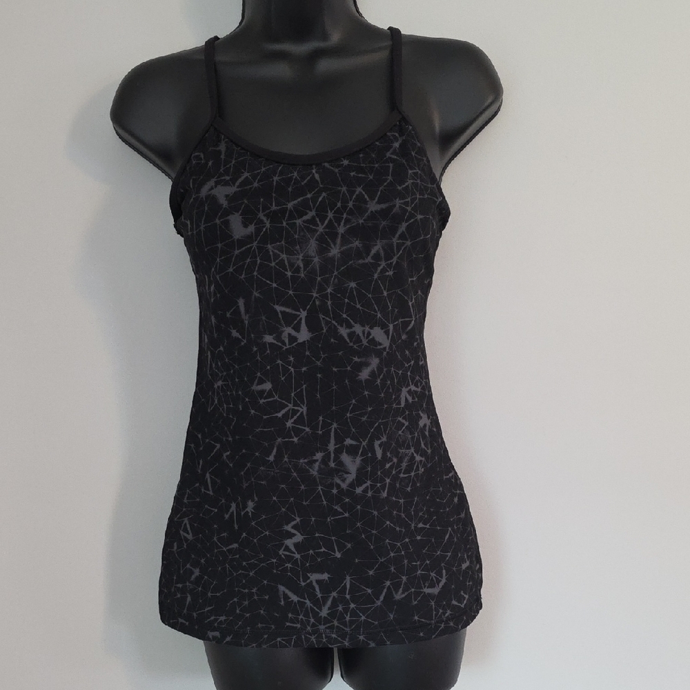 Lululemon athletica Black Geometric Tank Top‎ Camisole